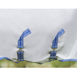 Capa anti-moscas Weatherbeeta ComFiTec Airflow II com pescoço destacável Cinza / azul / cinza Capa anti-moscas Weatherbeeta ComFiTec Airflow II com pescoço destacável Cinza / azul / cinza