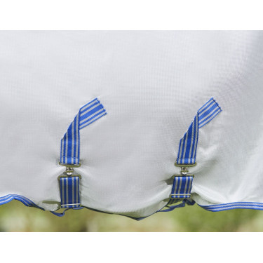 Capa anti-moscas Weatherbeeta ComFiTec Airflow II com pescoço destacável Cinza / azul / cinza Capa anti-moscas Weatherbeeta ComFiTec Airflow II com pescoço destacável Cinza / azul / cinza