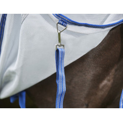 Capa anti-moscas Weatherbeeta ComFiTec Airflow II com pescoço destacável Cinza / azul / cinza Capa anti-moscas Weatherbeeta ComFiTec Airflow II com pescoço destacável Cinza / azul / cinza