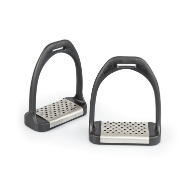 Etriers com solas de metal Shires Preto