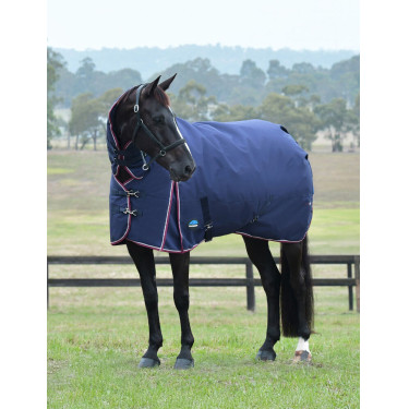 Manta Weatherbeeta ComFiTec Essential Turnout 220g combo Azul-marinho/bordô Manta Weatherbeeta ComFiTec Essential Turnout 220g combo Azul-marinho/bordô