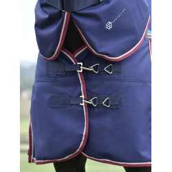 Manta Weatherbeeta ComFiTec Essential Turnout 220g com pescoço destacável Azul-marinho/bordô Manta Weatherbeeta ComFiTec Essential Turnout 220g com pescoço destacável Azul-marinho/bordô