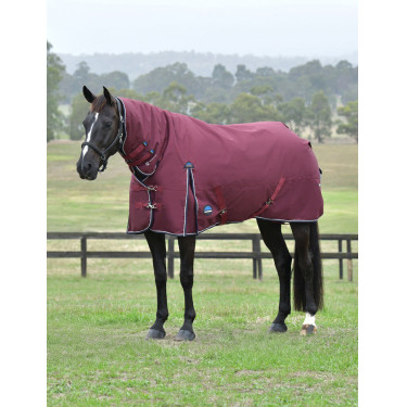 Manta Weatherbeeta ComFiTec Essential Turnout 360g com pescoço integrado Borgonha / marinho Manta Weatherbeeta ComFiTec Essential Turnout 360g com pescoço integrado Borgonha / marinho