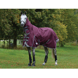 Manta Weatherbeeta ComFiTec Plus Dynamic II Combo com enchimento médio Bordô / cinza / branco Bord&amp;ocirc;