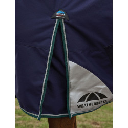Cobertor Weatherbeeta ComFiTec Plus Dynamic Turnout 100g pescoço alto Marinho / verde floresta Azul