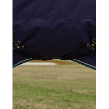 Cobertor Weatherbeeta ComFiTec Plus Dynamic Turnout 100g pescoço alto Marinho / verde floresta Azul