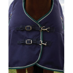 Cobertor Weatherbeeta ComFiTec Plus Dynamic Turnout 100g pescoço alto Marinho / verde floresta Azul