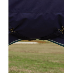 Cobertor Weatherbeeta ComFiTec Plus Dynamic Turnout 100g pescoço alto Marinho / verde floresta Azul