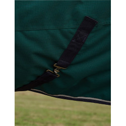Cobertor Weatherbeeta ComFiTec Plus Dynamic Turnout 220g pescoço alto Verde floresta / azul-marinho