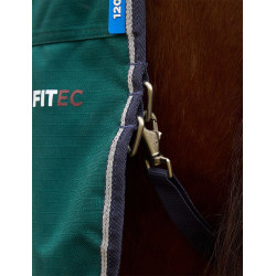 Cobertor Weatherbeeta ComFiTec Plus Dynamic Turnout 220g pescoço alto Verde floresta / azul-marinho