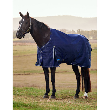 Manta Weatherbeeta ComFiTec Prelim Turnout 220 g Manta em relevo azul-marinho Manta Weatherbeeta ComFiTec Prelim Turnout 220 g Manta em relevo azul-marinho