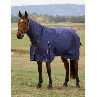 Manta Weatherbeeta ComFiTec Prelim Turnout Combo 220g Manta em relevo azul-marinho