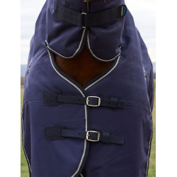 Manta Weatherbeeta ComFiTec Prelim Turnout Combo 220g Manta em relevo azul-marinho