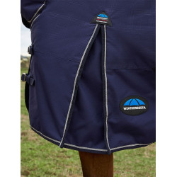 Manta Weatherbeeta ComFiTec Prelim Turnout Combo 220g Manta em relevo azul-marinho