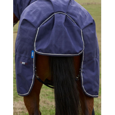 Manta Weatherbeeta ComFiTec Prelim Turnout Combo 220g Manta em relevo azul-marinho