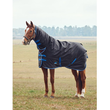 Cobertura Weatherbeeta ComFiTec Tyro Turnout 220g Combo com pescoço Preto / cobalto Cobertura Weatherbeeta ComFiTec Tyro Turnout 220g Combo com pescoço Preto / cobalto