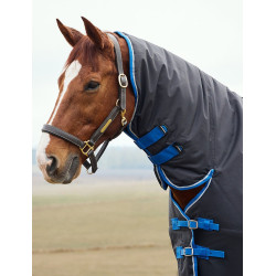 Cobertura Weatherbeeta ComFiTec Tyro Turnout 220g Combo com pescoço Preto / cobalto