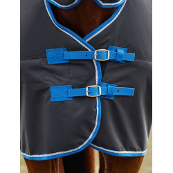 Cobertura Weatherbeeta ComFiTec Tyro Turnout 220g Combo com pescoço Preto / cobalto