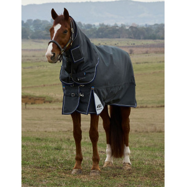 Manta Weatherbeeta ComFiTec Ultra Turnout 220g com pescoço destacável Carvão vegetal Cinzento Manta Weatherbeeta ComFiTec Ultra Turnout 220g com pescoço destacável Carvão vegetal Cinzento