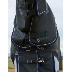 Manta Weatherbeeta ComFiTec Ultra Turnout 220g com pescoço destacável Carvão vegetal Cinzento