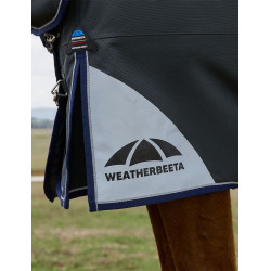 Manta Weatherbeeta ComFiTec Ultra Turnout 220g com pescoço destacável Carvão vegetal Cinzento