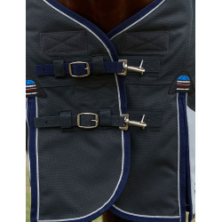 Manta Weatherbeeta ComFiTec Ultra Turnout 220g com pescoço destacável Carvão vegetal Cinzento