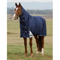 Manta Weatherbeeta ComFiTec Ultra Turnout 220g com pescoço destacável Marinho Azul-marinho