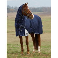 Manta Weatherbeeta ComFiTec Ultra Turnout 220g com pescoço destacável Carvão vegetal Cinzento