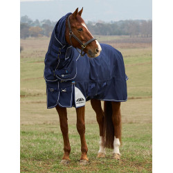 Manta Weatherbeeta ComFiTec Ultra Turnout 220g com pescoço destacável Marinho Azul-marinho