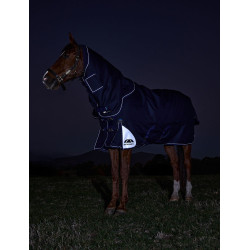 Manta Weatherbeeta ComFiTec Ultra Turnout 220g com pescoço destacável Marinho Azul-marinho