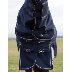 Manta Weatherbeeta ComFiTec Ultra Turnout 220g com pescoço destacável Marinho Azul-marinho
