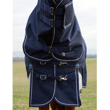 Manta Weatherbeeta ComFiTec Ultra Turnout 220g com pescoço destacável Marinho Azul-marinho