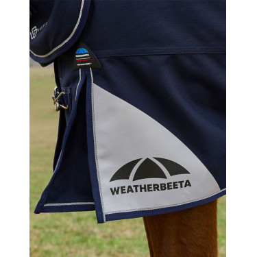 Manta Weatherbeeta ComFiTec Ultra Turnout 220g com pescoço destacável Marinho Azul-marinho