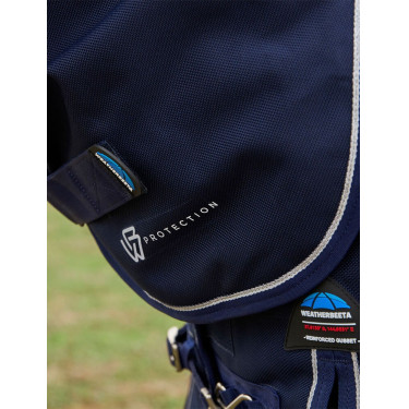 Manta Weatherbeeta ComFiTec Ultra Turnout 220g com pescoço destacável Marinho Azul-marinho