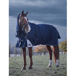 Manta Weatherbeeta ComFiTec Ultra Turnout 220g com pescoço destacável Marinho Azul-marinho