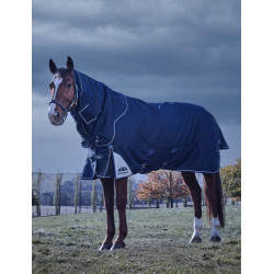 Manta Weatherbeeta ComFiTec Ultra Turnout 220g com pescoço destacável Marinho Azul-marinho