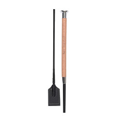 Chicote Dublin em couro com pontos decorativos Castanho