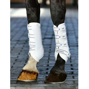 Guetes de dressage Weatherbeeta concha dura Tough-Tec Branco