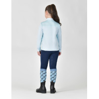 Camisola de equitação Dublin respirável de manga comprida para criança Azul céu