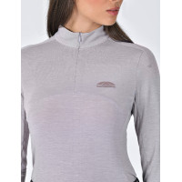 Top de performance WeatherBeeta de manga comprida em bambu para mulher Lilás brunido Violeta