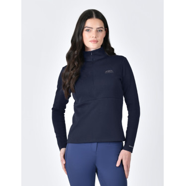 Top Weatherbeeta de manga comprida 1/2 zip feminino Copper Marinho Azul-marinho