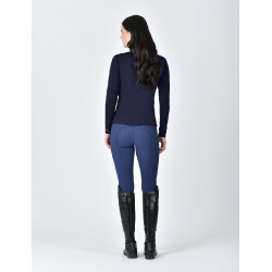 Top Weatherbeeta de manga comprida 1/2 zip feminino Copper Marinho Azul-marinho