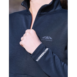 Top Weatherbeeta de manga comprida 1/2 zip feminino Copper Marinho Azul-marinho