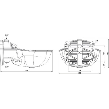 Schwimmventil-Tränke K75 Kerbl 2,8 Liter