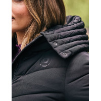 Casaco comprido Dublin com cinto para mulher Preto