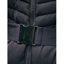 Casaco comprido Dublin com cinto para mulher Preto