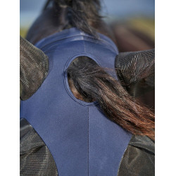 Máscara anti-moscas Weatherbeeta ComFiTec Luxe Bug Eye Saver com proteção para orelhas e nariz Marinho / preto Azul