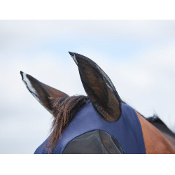 Máscara anti-moscas Weatherbeeta ComFiTec Luxe Bug Eye Saver com proteção para orelhas e nariz Marinho / preto Azul