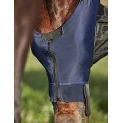 Máscara anti-moscas Weatherbeeta ComFiTec Luxe Bug Eye Saver com proteção para orelhas e nariz Marinho / preto Azul