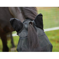 Máscara anti-moscas Weatherbeeta Deluxe com proteção para orelhas e nariz Preto Máscara anti-moscas Weatherbeeta Deluxe com proteção para orelhas e nariz Preto